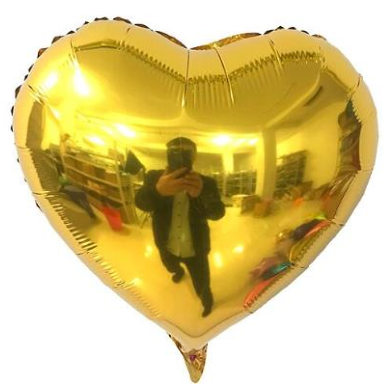 34 İNC KALP GOLD FOLYO BALON 100 CM