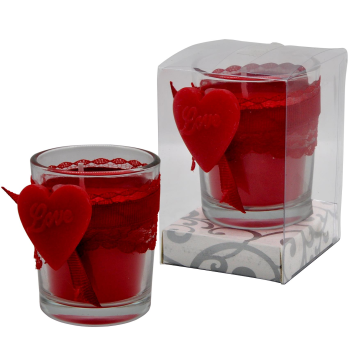 KALPLİ KUPA KIRMIZI MUM KALPLİ KUPA KIRMIZI MUM