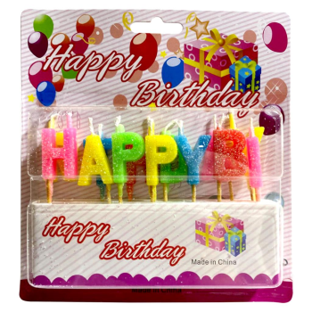 HAPPY BİRTHDAY SİMLİ RENKLİ MUM HAPPY BİRTHDAY SİMLİ RENKLİ MUM