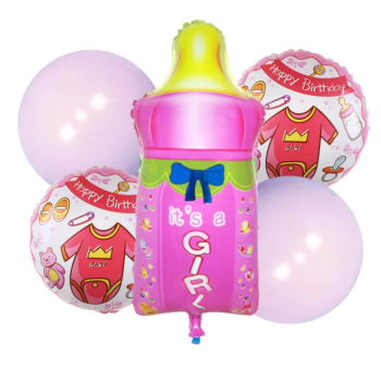 BİBERON PEMBE 5Lİ SET BALON BİBERON PEMBE 5Lİ SET BALON