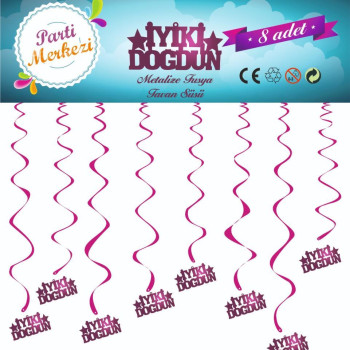 METALİZE FUŞYA İYİKİ DOĞDUN TAVAN SÜSÜ METALİZE FUŞYA İYİKİ DOĞDUN TAVAN SÜSÜ