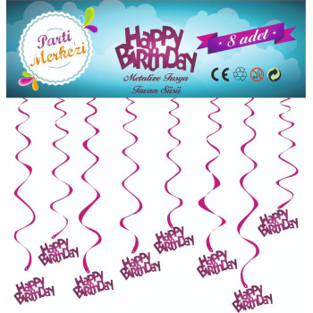 METALİZE FUŞYA HAPPY BİRTHDAY TAVAN SÜSÜ METALİZE FUŞYA HAPPY BİRTHDAY TAVAN SÜSÜ