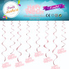 METALİZE PEMBE HAPPY BİRTHDAY TAVAN SÜSÜ
