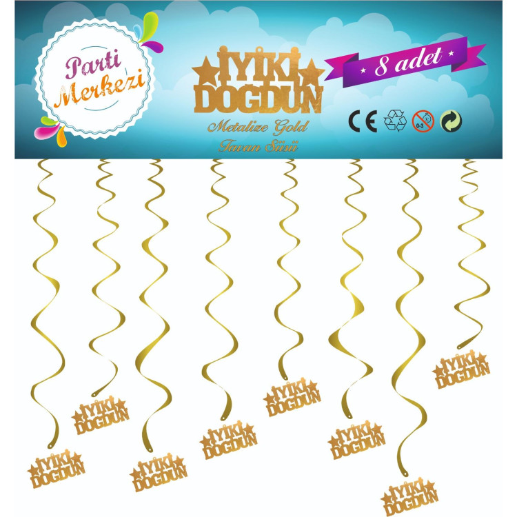 METALİZE GOLD İYİKİ DOĞDUN TAVAN SÜSÜ