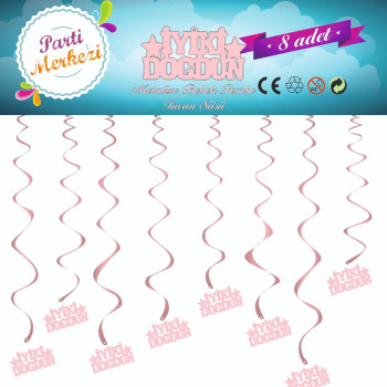METALİZE PEMBE İYİKİ DOĞDUN TAVAN SÜSÜ