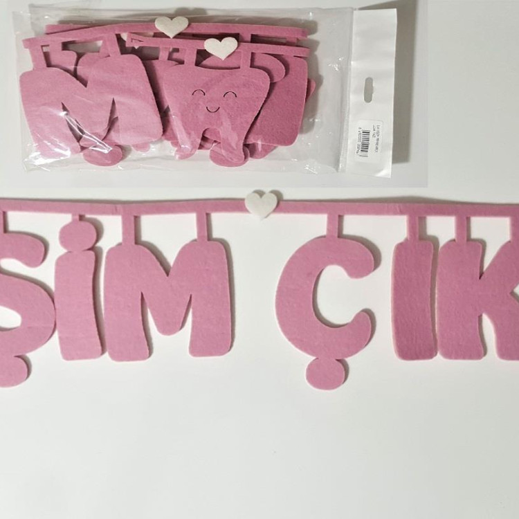 İLK DİŞİM PEMBE KEÇE UZAR YAZI