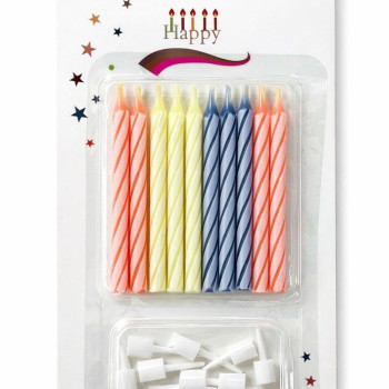 10 LU RENKLİ SÖNMEYEN PASTA MUMU