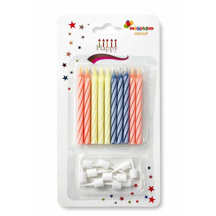 10 LU RENKLİ SÖNMEYEN PASTA MUMU