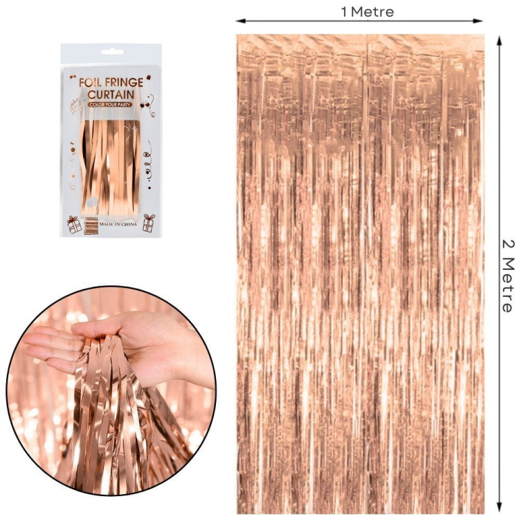 İTHAL METALİZE ROSEGOLD ARKA PLAN PERDESİ