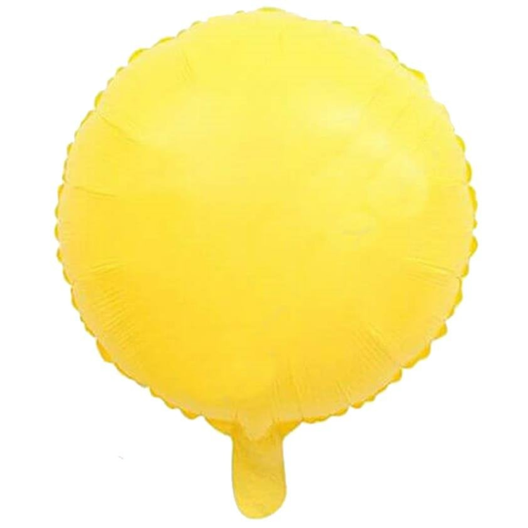 18 İNC YUVARLAK MAKARON SARI FOLYO BALON