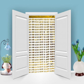 METALİZE YILDIZ GOLD KAPI PERDESİ 2*1m METALİZE YILDIZ GOLD KAPI PERDESİ 2*1m