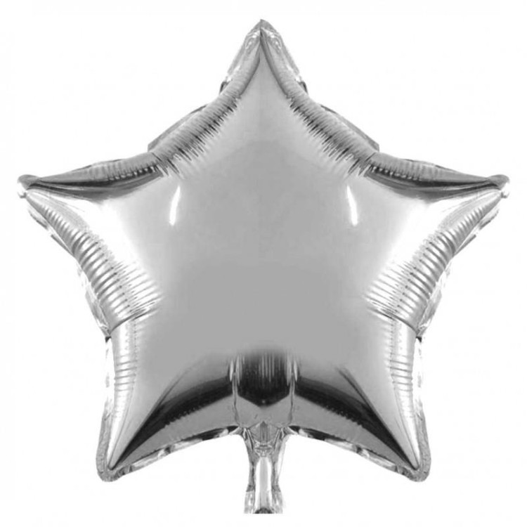 18 İNC YILDIZ GÜMÜŞ RENK FOLYO BALON