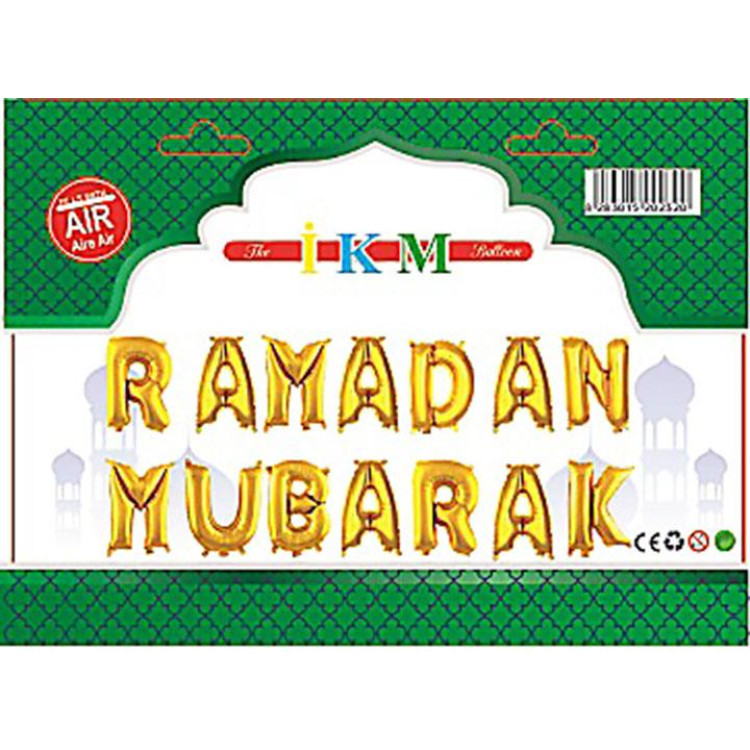 RAMADAN MUBARAK GOLD SET BALON