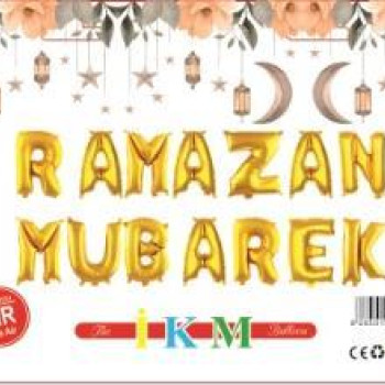 RAMAZAN MUBAREK GOLD SET BALON RAMAZAN MUBAREK GOLD SET BALON