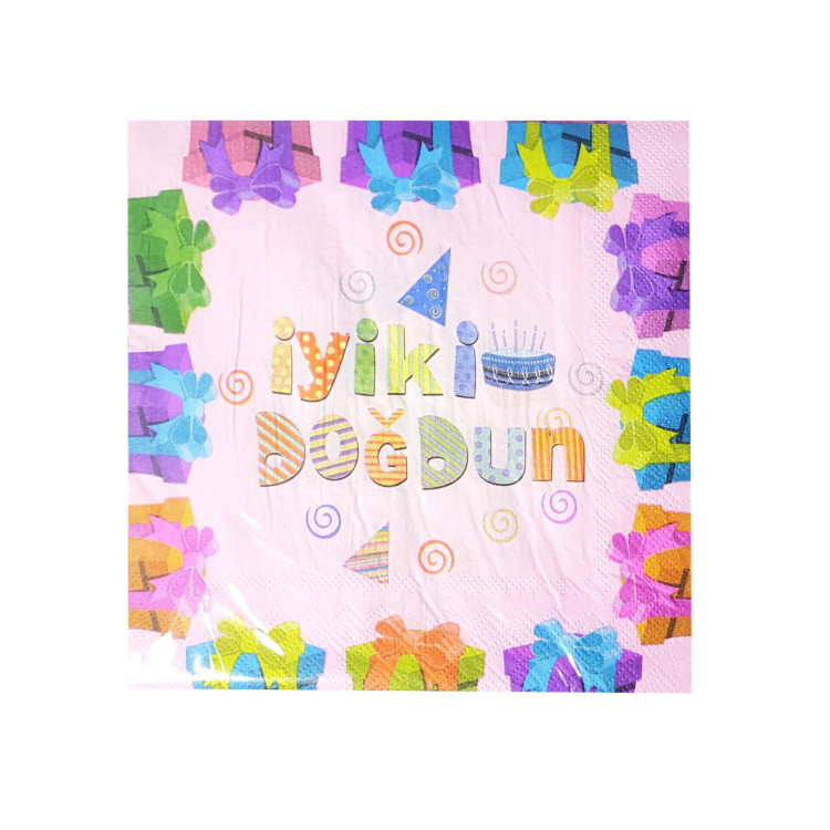 20 Lİ İYİKİ DOĞDUN PEMBE PEÇETE