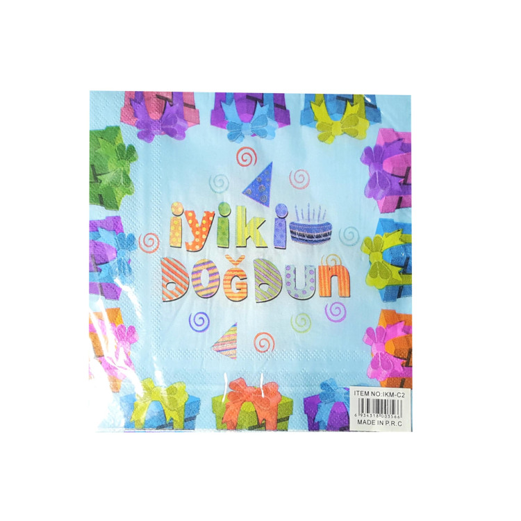 20 Lİ İYİKİ DOĞDUN MAVİ PEÇETE