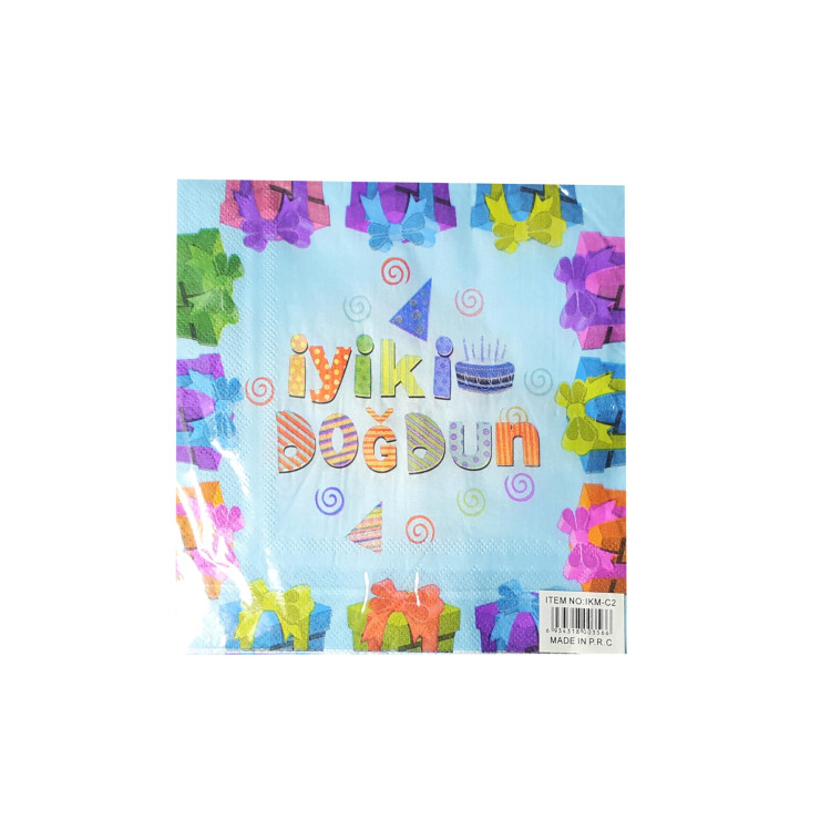 20 Lİ İYİKİ DOĞDUN MAVİ PEÇETE