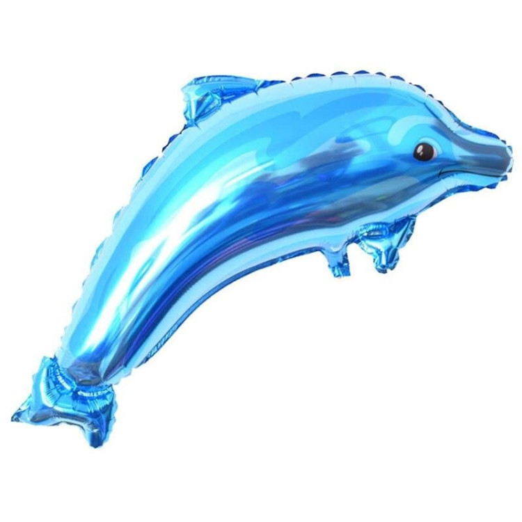 YUNUS BALIĞI MAVİ FOLYO BALON YUNUS BALIĞI MAVİ FOLYO BALON