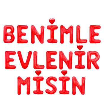 BENİMLE EVLENİRMİSİN KIRMIZI SET BALON BENİMLE EVLENİRMİSİN KIRMIZI SET BALON