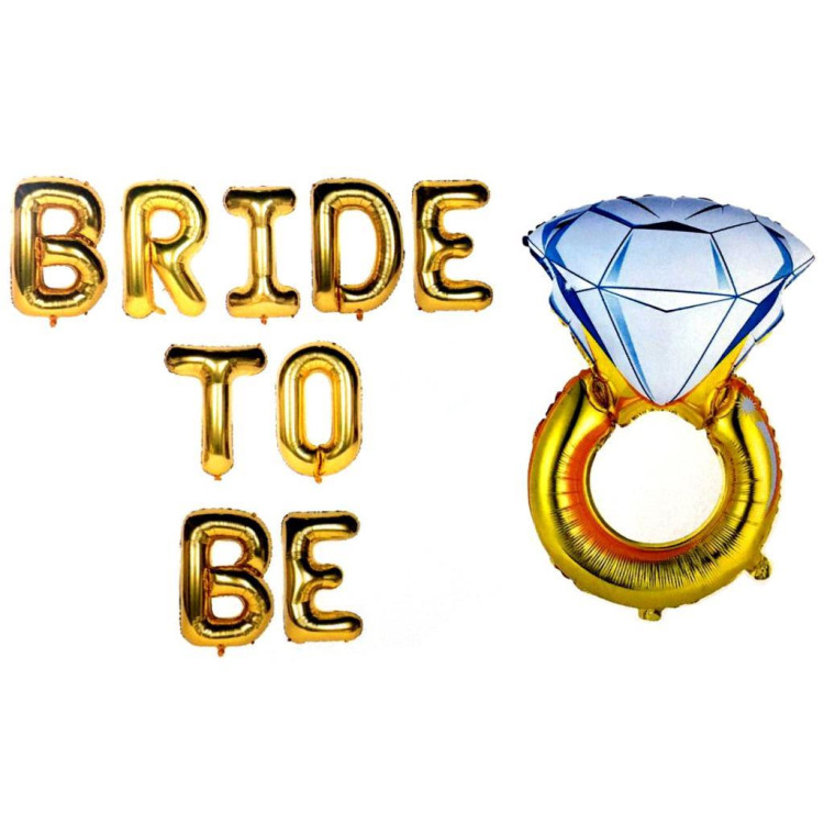 YÜZÜKLÜ BRİDE TO BE GOLD SET BALON