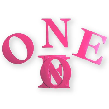 ONE PEMBE BALON KUTUSU HARFİ ONE PEMBE BALON KUTUSU HARFİ