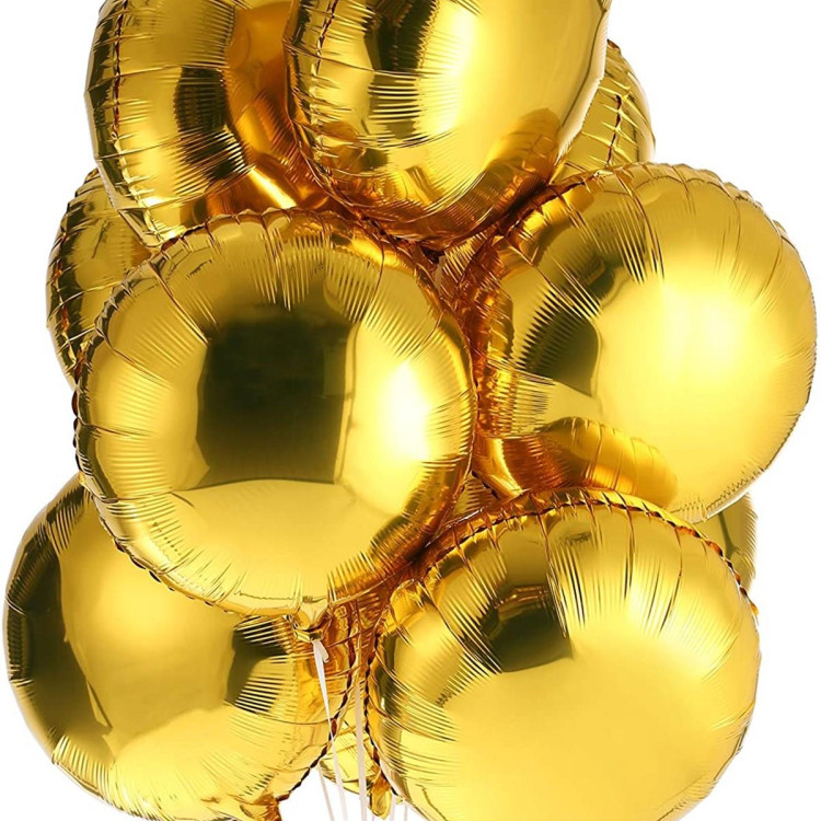 18 İNC YUVARLAK GOLD RENK FOLYO BALON