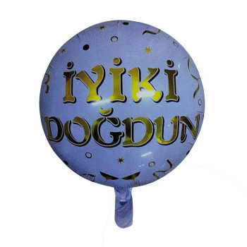 18 İNC YUVARLAK İYİKİ DOĞDUN FOLYO BALON 43*43 18 İNC YUVARLAK İYİKİ DOĞDUN FOLYO BALON 43*43
