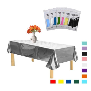 METALİZE GÜMÜŞ MASA ÖRTÜSÜ 120*180cm METALİZE GÜMÜŞ MASA ÖRTÜSÜ 120*180cm