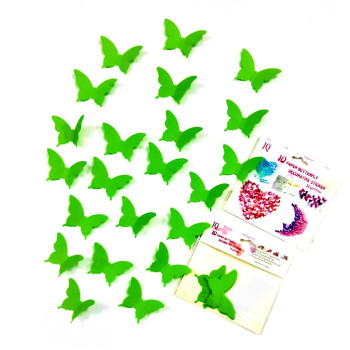 KELEBEK YEŞİL KAĞIT SÜS 24 LÜ