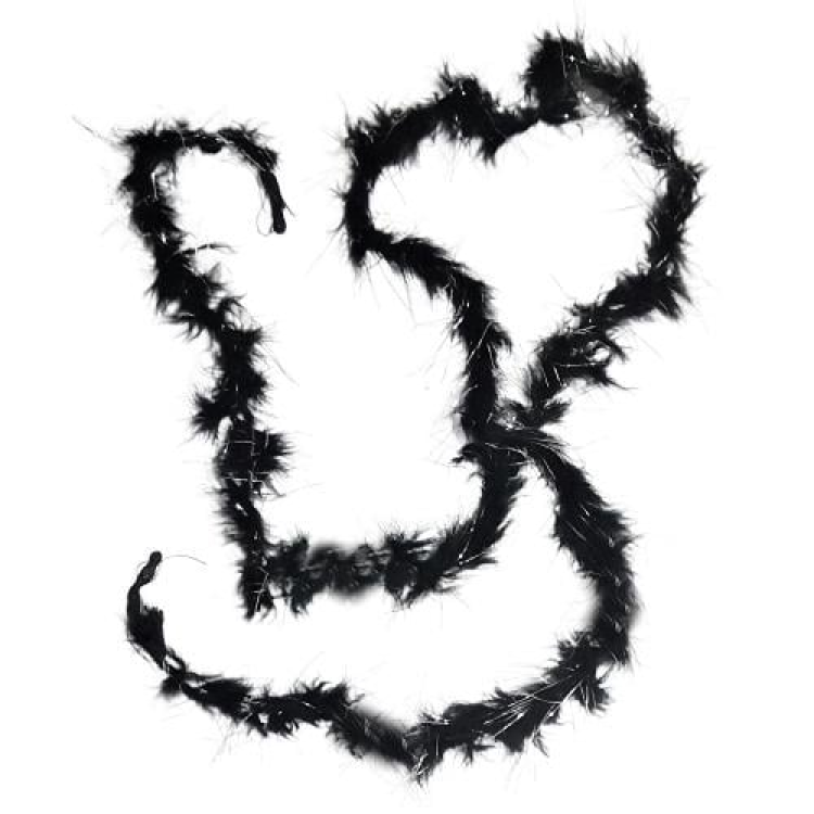 2 MT KEDİ KUYRUĞU SİYAH TÜY 5 CM