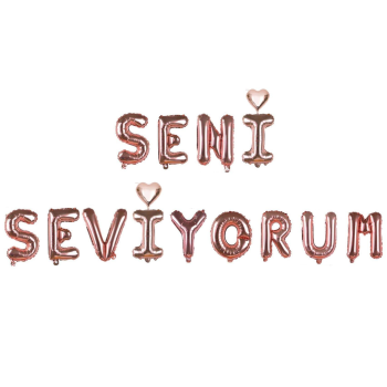 SENİ SEVİYORUM ROSEGOLD SET BALON SENİ SEVİYORUM ROSEGOLD SET BALON