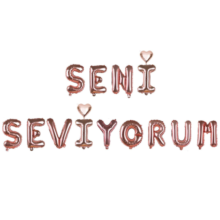 SENİ SEVİYORUM ROSEGOLD SET BALON