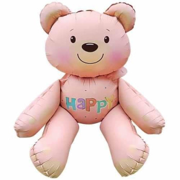 OTURAN AYI PEMBE FOLYO BALON 77*70 OTURAN AYI PEMBE FOLYO BALON 77*70