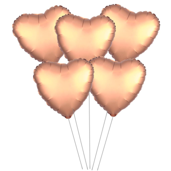 5 Lİ 15 İNÇ KALP ROSEGOLD FOLYO BALON 5 Lİ 15 İNÇ KALP ROSEGOLD FOLYO BALON