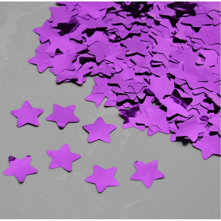 METALİZE BALON İÇİ YILDIZ MOR PUL