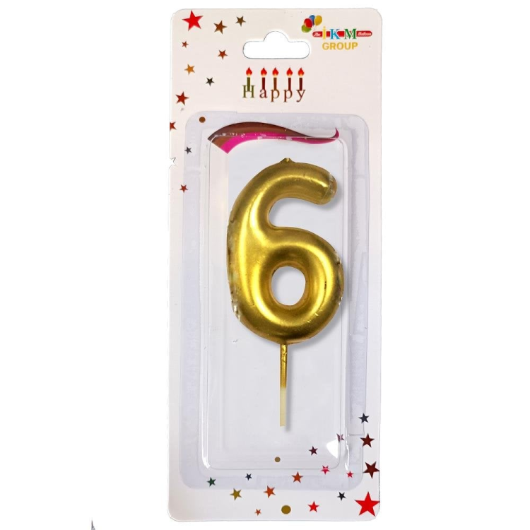 ORTA BOY 6 RAKAM GOLD MUM 12CM PK:24 KL:600 ORTA BOY 6 RAKAM GOLD MUM 12CM PK:24 KL:600