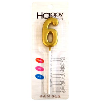 ORTA BOY 6 RAKAM GOLD MUM 10CM PK:24 KL:600 ORTA BOY 6 RAKAM GOLD MUM 10CM PK:24 KL:600