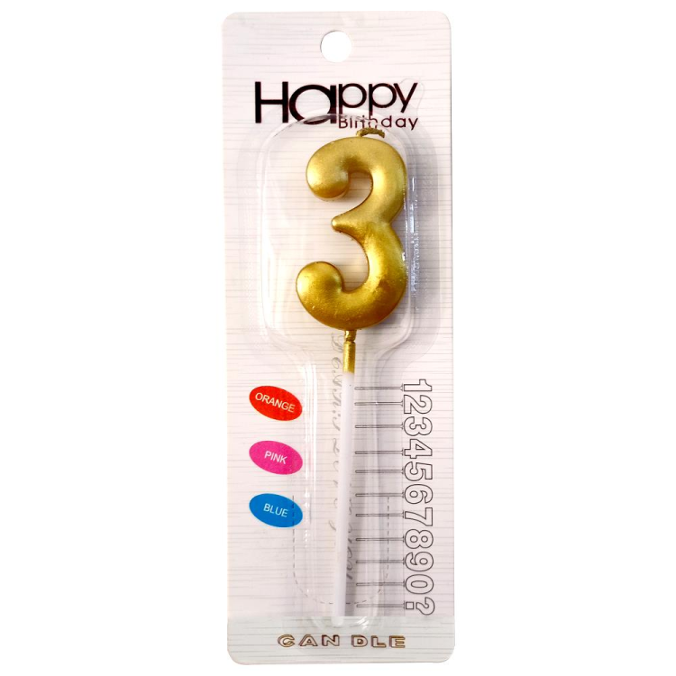 ORTA BOY 3 RAKAM GOLD MUM 10CM PK:24 KL:600 ORTA BOY 3 RAKAM GOLD MUM 10CM PK:24 KL:600