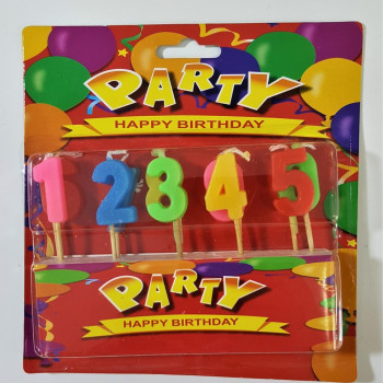 RENKLİ RAKAM MUM 0-9 RENKLİ RAKAM MUM 0-9