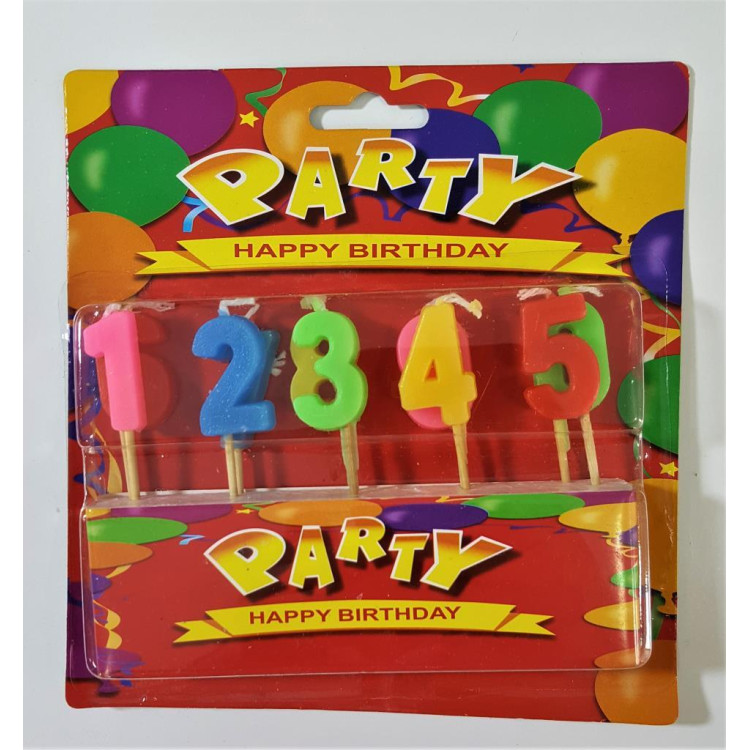 RENKLİ RAKAM MUM 0-9