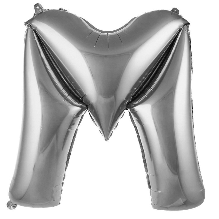 M- HARF 34 İNC GÜMÜŞ RENK BALON 76 CM M- HARF 34 İNC GÜMÜŞ RENK BALON 76 CM