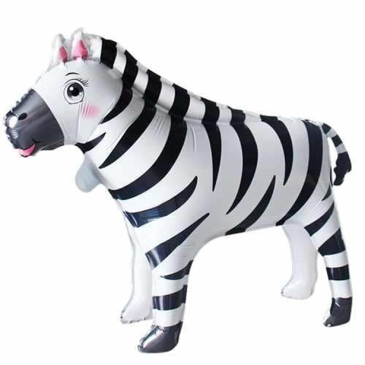 3D AYAKLI ZEBRA FOLYO BALON 63*52