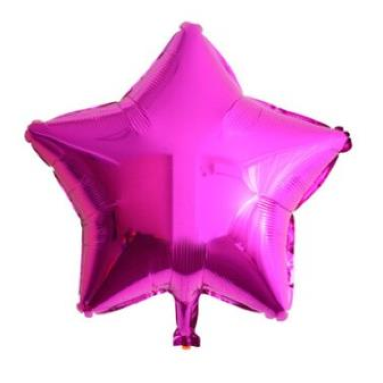 24 İNC YILDIZ FUŞYA RENK FOLYO BALON