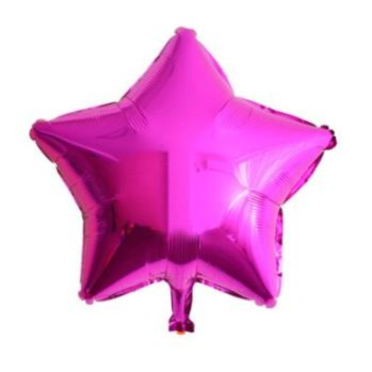 24 İNC YILDIZ FUŞYA RENK FOLYO BALON