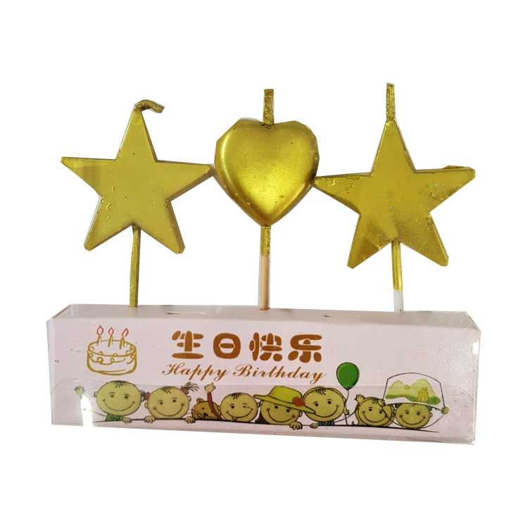 3 LÜ YILDIZ ASETATLI GOLD MUM PK:12