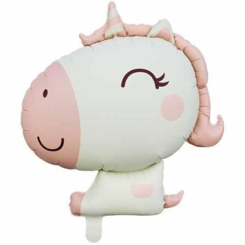 PEMBE RETRO RENK UNİCORN KAFA FOLYO BALON 65*78,5 PEMBE RETRO RENK UNİCORN KAFA FOLYO BALON 65*78,5