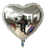 34 İNC KALP GÜMÜŞ FOLYO BALON 100 CM