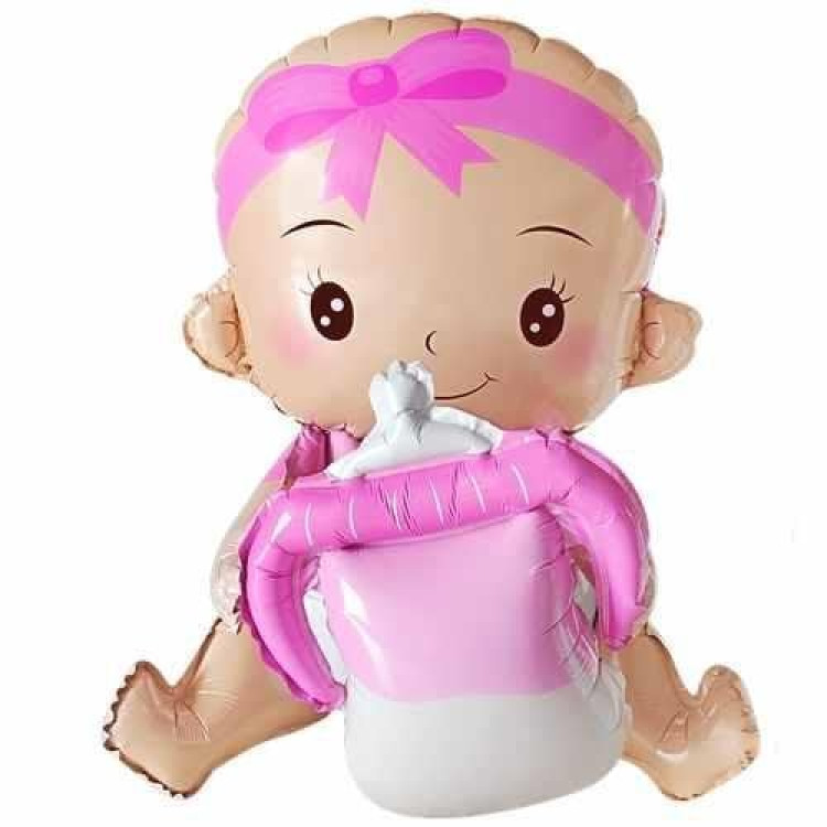 BİBERONLU BEBEK PEMBE FOLYO BALON 51*54,5 BİBERONLU BEBEK PEMBE FOLYO BALON 51*54,5