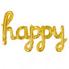 TEKLİ EL YAZILI HAPPY GOLD RENK FOLYO BALON