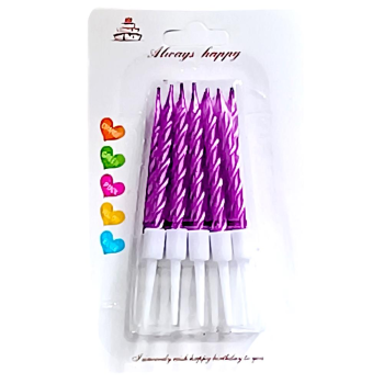 10 LU KÜÇÜK BURGULU MOR MUM 7.5 CM PK:50 KL:600 10 LU KÜÇÜK BURGULU MOR MUM 7.5 CM PK:50 KL:600